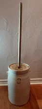 Antique 3-Gallon Salt-Glazed Stoneware Butter Churn Crock
