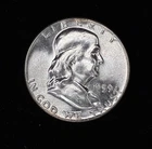 1959 Franklin Half Dollar BU - Alaska & Hawaii Statehood Year - 90% Silver|#K90|