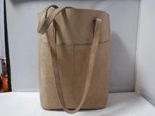 GA2 ABLE Local Global Selam Magazine Beige Leather HOBO Tote Bag Shopper