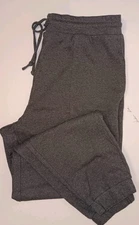 Lands End Mens Size Large Gray Elastic Ankle Casual Joggers Pants