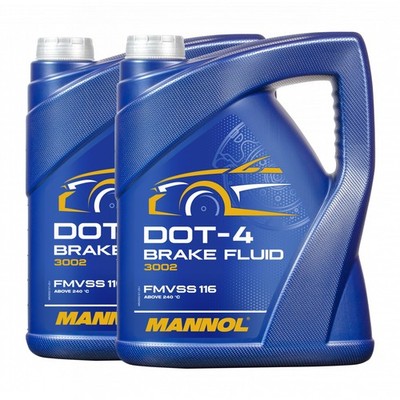 MANNOL DOT 4 Brake Fluid Bremsflüssigkeit, FMVSS 116, 2x5 Liter