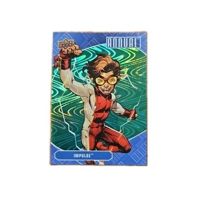 2023-24 Upper Deck DC Annual Green Wave Foil 207/499 Impulse #18 Young Justice 