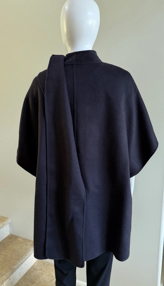 COS Bufanda Doble Cara Mezcla Lana Capa Cuero Bolsillos Foto 3 de 4