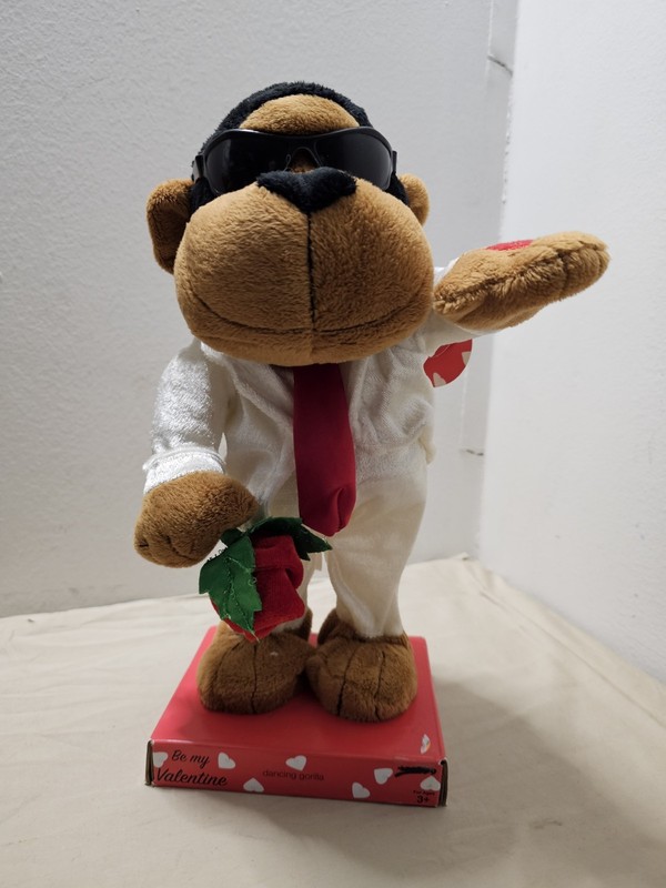 2013 Dancing Animated Plush Gorilla Valentine W/Original Packaging Tested Works