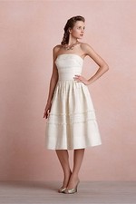 BHLDN Anthropologie Hitherto Ivory Fondant Tea Wedding Dress NWOT Size 2 $600