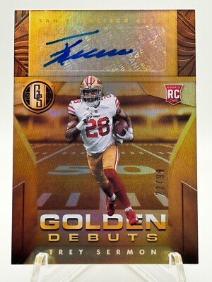 2021 Panini Gold Standard Golden Debuts /99 Trey Sermon #GDA-TS Rookie Auto RC