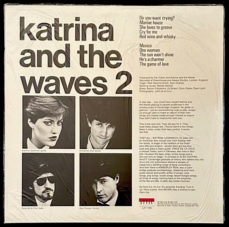 KATRINA AND THE WAVES Katrina And The Waves 2 LP 1984 Attic LAT 1198 katrina-and-the-waves-katrina-and-the-waves-2-lp-1984-attic-lat-1198