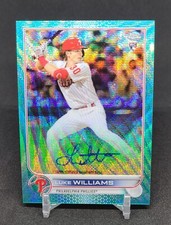 2022 Topps Chrome Luke Williams Phillies #RC RA-LW Auto Aqua Refractor /199