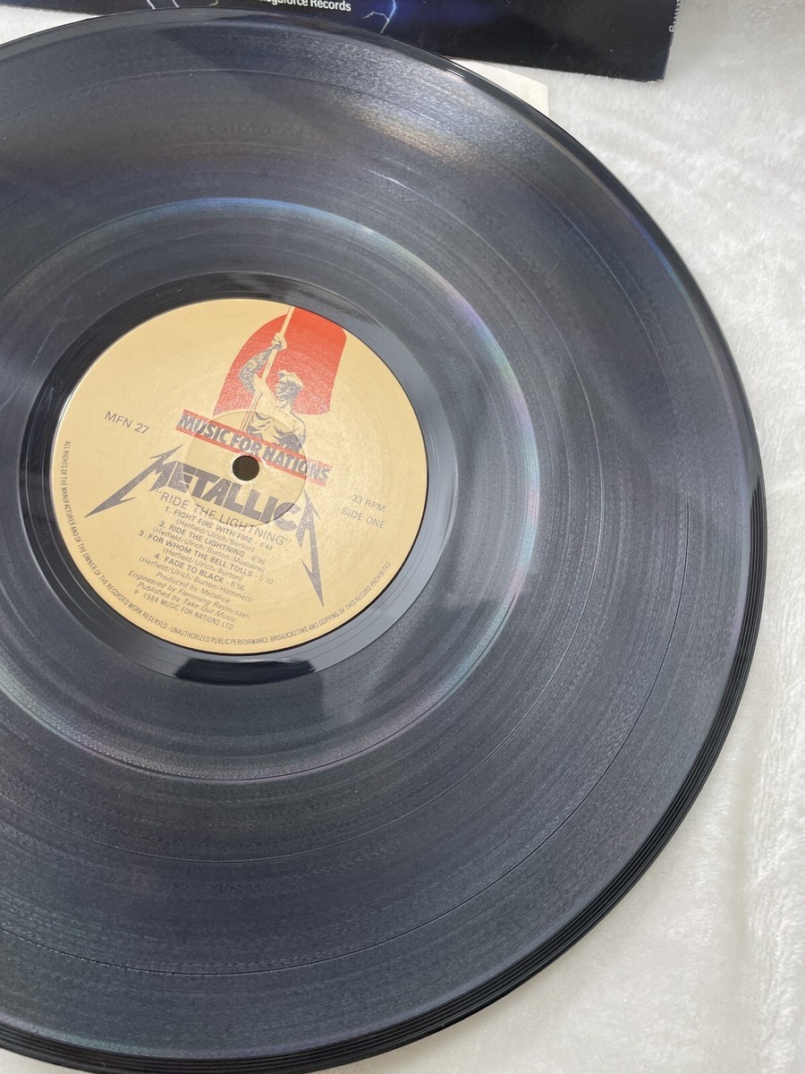 METALLICA RIDE THE LIGHTNING 1ST UK PRESSING VINYL LP MFN 27 1984