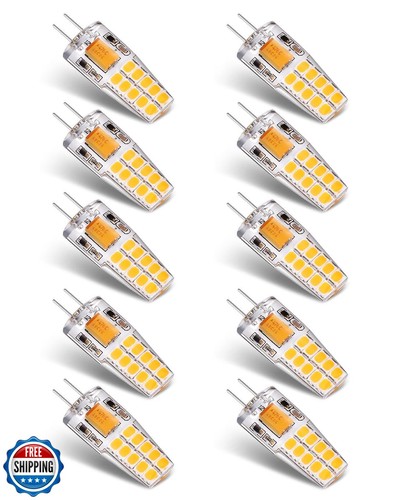 Joutameili 10 Pack G4 LED Bulb 12V AC DC 2.5W Bi-Pin Base G4 Bulb 20W 30W T3