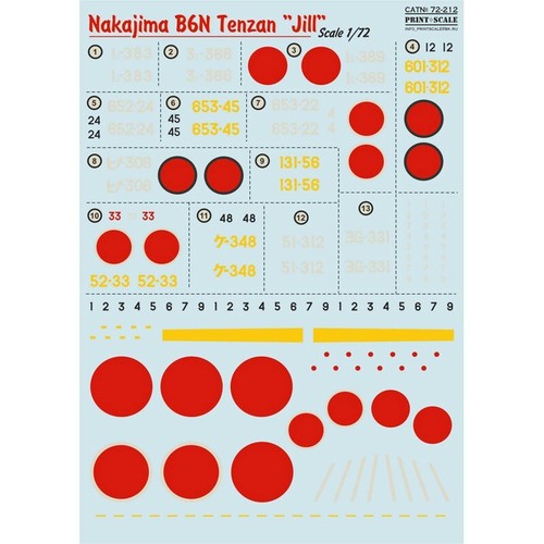 Calcomanía de tobogán acuático para avión 1:72 Nakajima B6N Tenzan Jill impresión escala 72-212 - Imagen 17 de 24