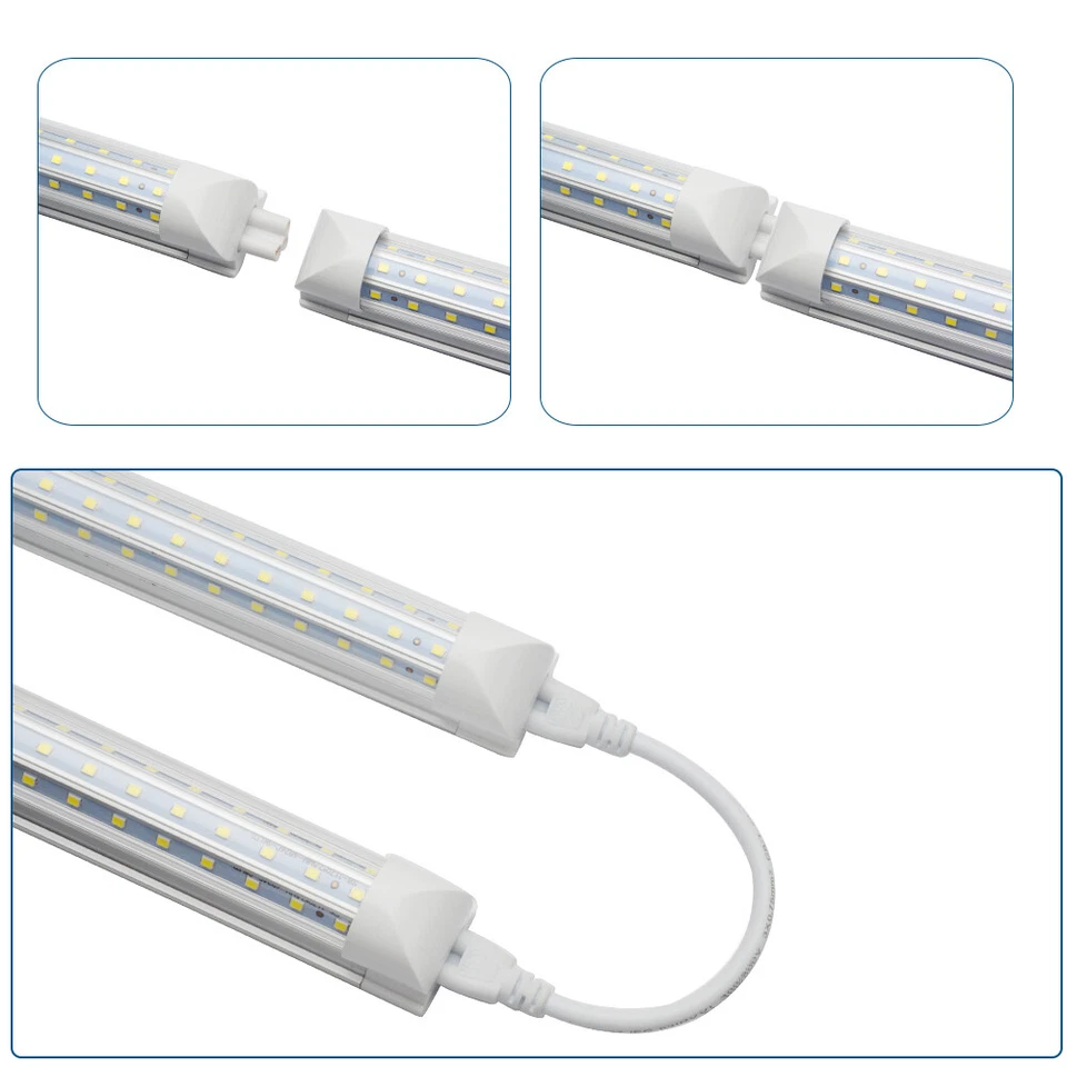 8FT T8 LED Tube Lights 120W 8 Foot Led Shop Lights Linkable Utility Fixtures ETL - Image 4 of 4