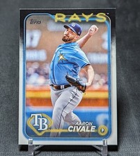 Aaron Civale 2024 Topps Series 1 Flagship Baseball Card #170 Tampa Bay Rays