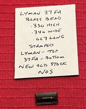 Lyman Vintage 37 Fa Front Sight .38 Dovetail 0.330 High Brass Bead Sight - New