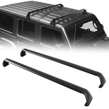 For 07-18 Jeep Jk Wrangler Black Roof Rack Cross Bars Luggage Carrier Oe Style