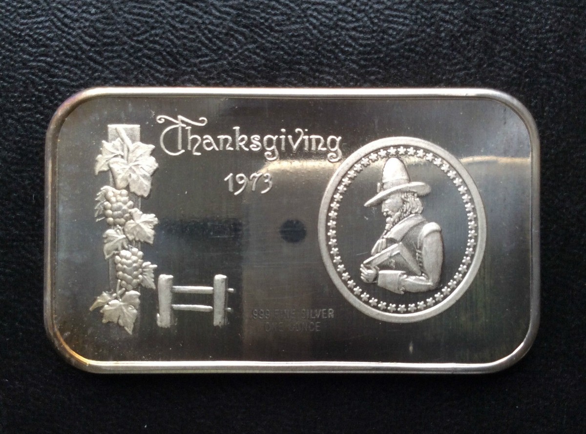 1973 Madison Mint Thanksgiving Silver Art Bar MAD-41 D9520 | eBay