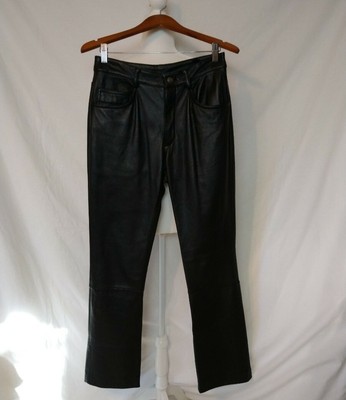 Wilsons Black Leather Trousers Size 8 