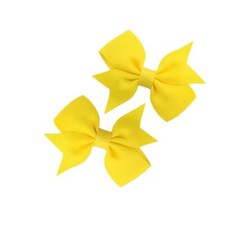 Baby Hair Bows Clips Fully Lined Grosgrain Boutique Solid Ribbon Mini Bows fo...