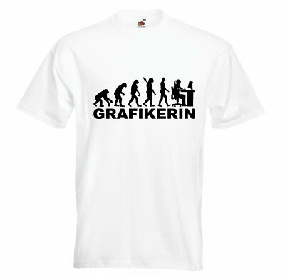 T-Shirt GRAFIKERIN - GRAFIKER - GRAFIKDESIGNER - COREL - PROGRAMMIERER in Weiß