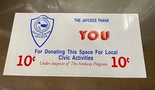 Vintage Jaycees Decal Ford Gum Ad Frame Globe Topper Gumball Vending Machine