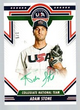 2022 USA Stars & Stripes CNT Autograph Green Ink #CNTS-AS Adam Stone 1/5