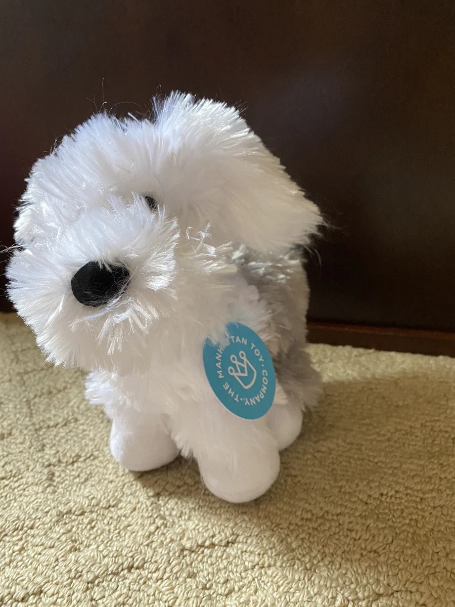 Manhattan Toy White Gray Puppy Dog Plush NEW NWT Woollies Sheepdog