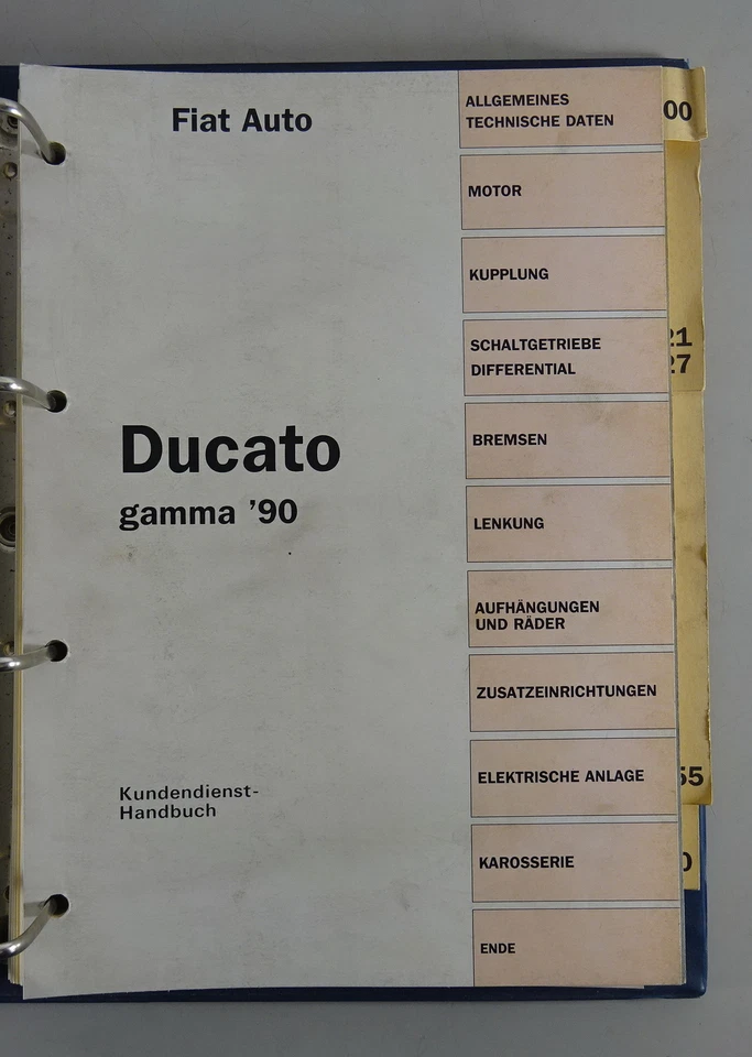 Manual De Taller Fiat Ducato Tipo 290 / 4x4 / Autocaravana Año 1990 - 1994 - Imagen 3 de 4