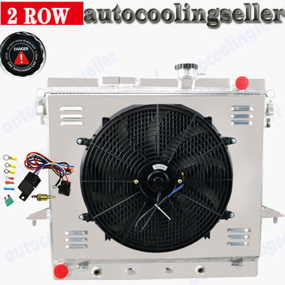 2 CORE RADIATOR SHROUD FAN FITS 06-12 CHEVY COLORADO HUMMER H3 H3T GMC CANYON V8
