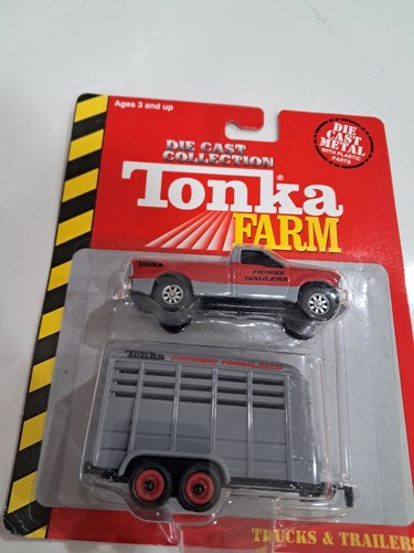 2002 ~Hasbro Maisto~ Tonka Farm Truck & Horse Trailer ~ New On Sealed Card ! - Picture 2 of 9