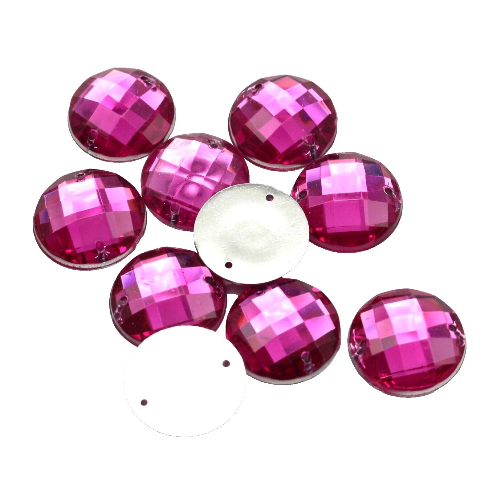 Botón Plano de 2 hoyos de acrílico Botones para Manualidades