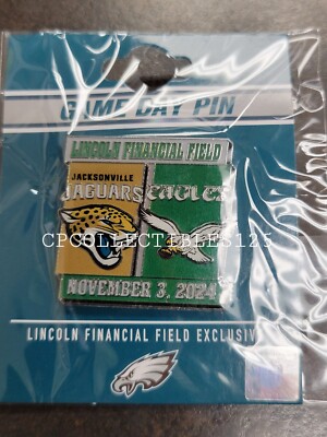 PHILADELPHIA EAGLES VS JACKSONVILLE JAGUARS Game day Pin 11/3/2024 NEW