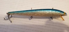 5.5" Sinker Fishing Lure Blue/grey  3 Treble Hooks Yellow Eye Red Gill