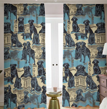 Black Labrador Retriever Blackout Curtains Shades Drapes Panels Dog Egyptian