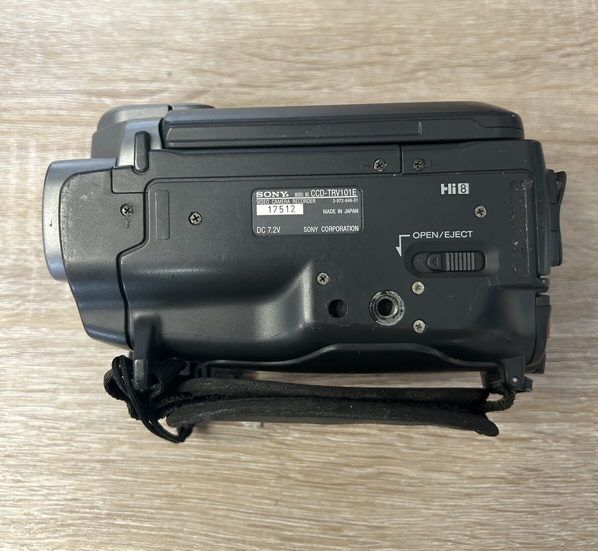 SONY VideoHi8 Handycam CCD-TRV101 ③ Sony Handycam Video Hi8 CCD-TR101 w/ AC Cable For Parts or