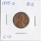 1955-D Lincoln Cent L10 BIE Variety