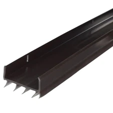 Door Bottom Seal Gap Sweep Wide Vinyl U-Shaped Brown Weather Protection 36 Inch