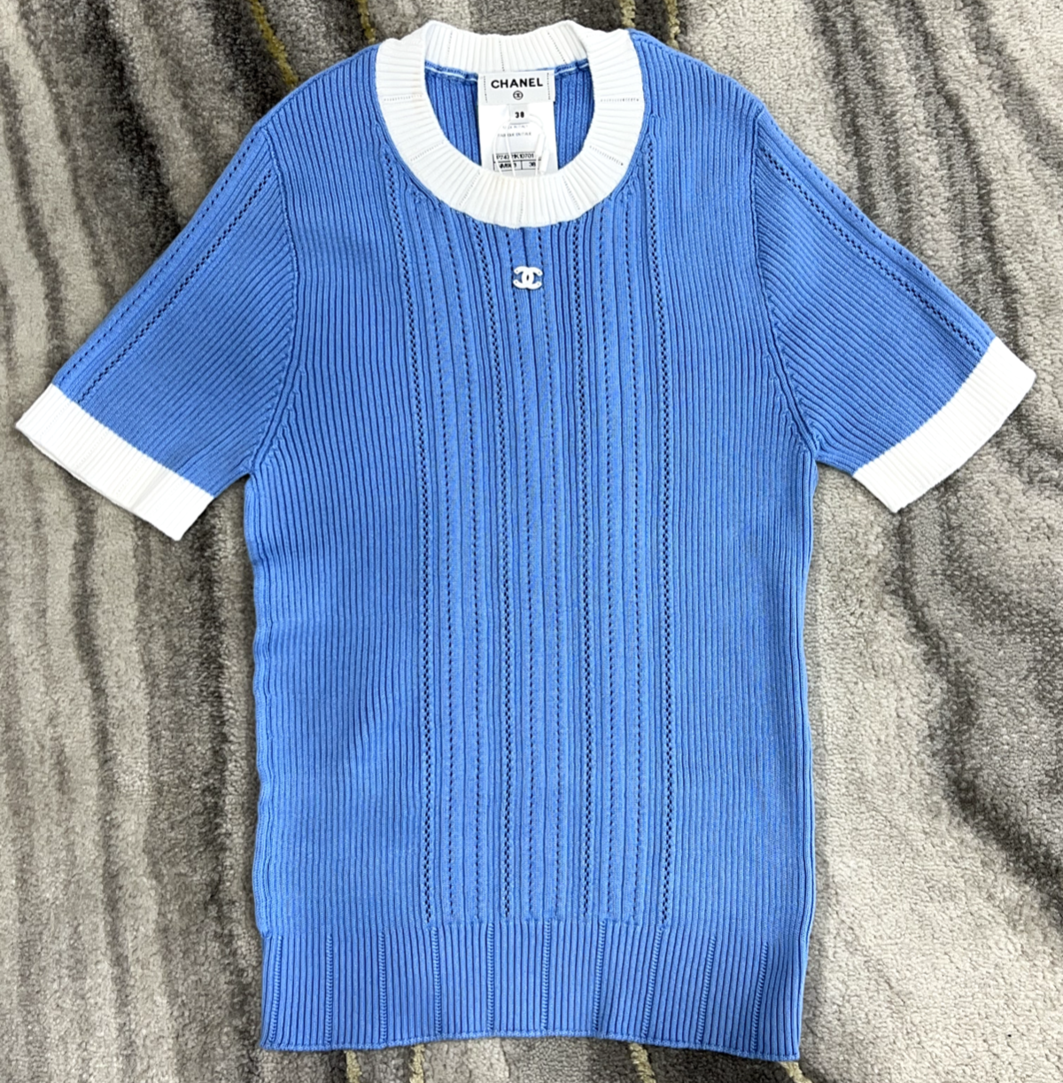 chanel blue t shirt
