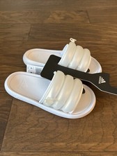 NEW adidas Men 4 Women 5 2024 Adilette ZPLAASH Slide Triple White IF6498 Sandals