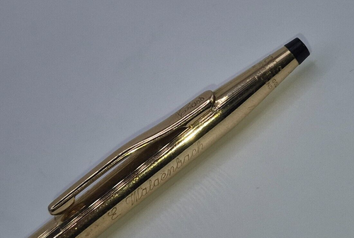 Cross Century Kugelschreiber Rolled Gold 1/20 14 KT mit Namensgravur - Bild 3 von 3