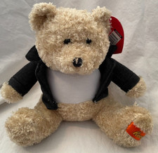 Galerie Reese's Peanut Butter Cups Bear in Black Denim Jacket Plush 9"