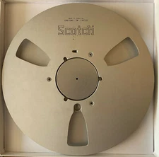 Scotch 10" Empty Metal Reel, 1/4" tape, Classic 3 Window, New Box + Bag *SALE*