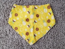 Baby Bandana Drool Teething Bib Snap Yellow Pineapple Coconut Infant Teething