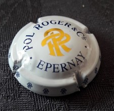CAPSULE DE CHAMPAGNE POL ROGER Blanche, initiales Or