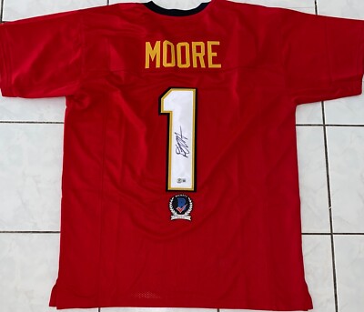 DJ Moore Signed Autographed Maryland Terrapins Custom Jersey Beckett  Witness
