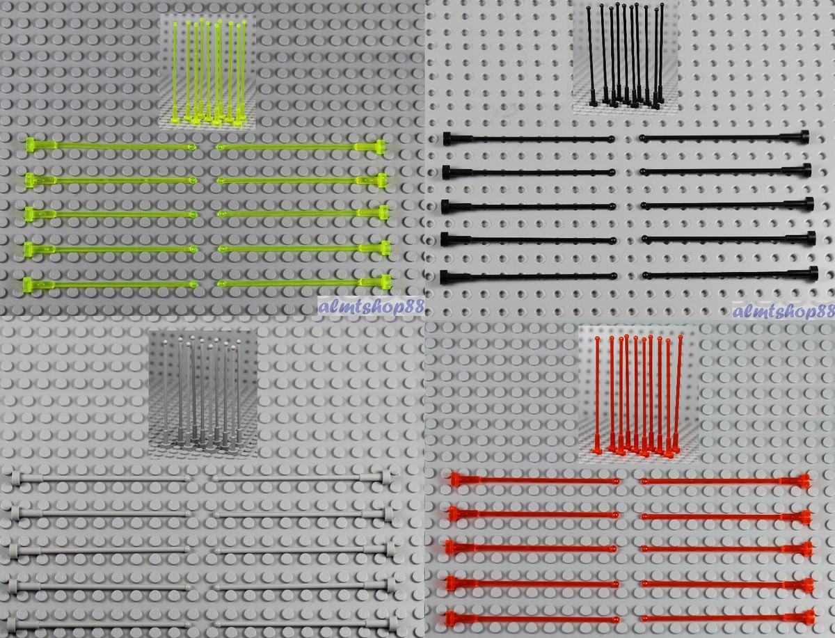 LEGO - 8H Whip Antennas -PICK COLORS- Flag Pole Space Death Star