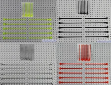 LEGO - 8H Whip Antennas -PICK COLORS- Flag Pole Space Death Star 4501 7709 10188