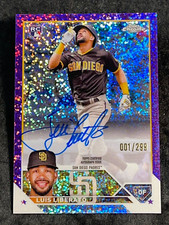 2023 Topps Chrome PURPLE SPECKLE REFRACTOR ROOKIE AUTO Luis Liberato 001/299