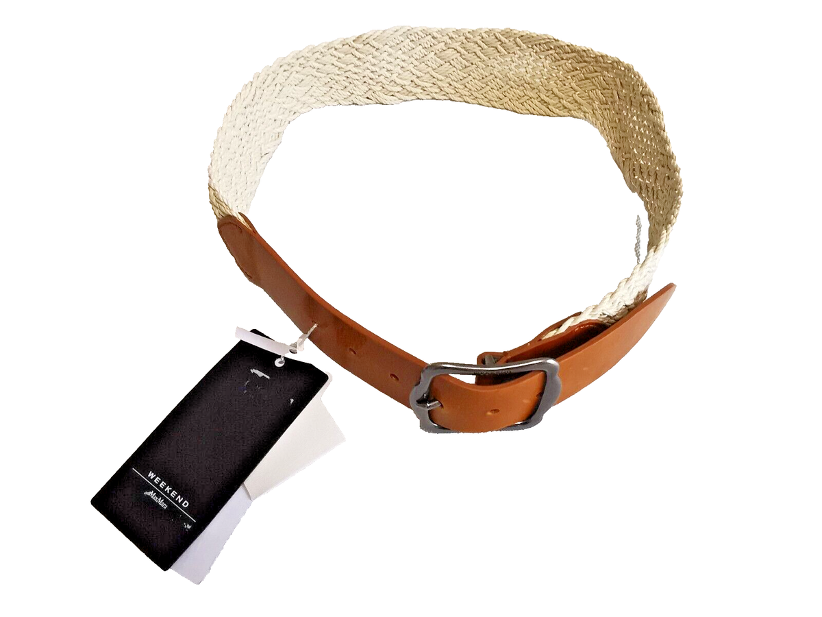 ? MAX MARA Belt made of genuine LEATHER and Woven Cotton  display picture 1