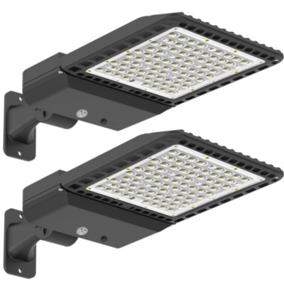 2 Pack 300W 42000LM 5000K Outdoor Parking Lot LED Shoebox Street Area Lighting