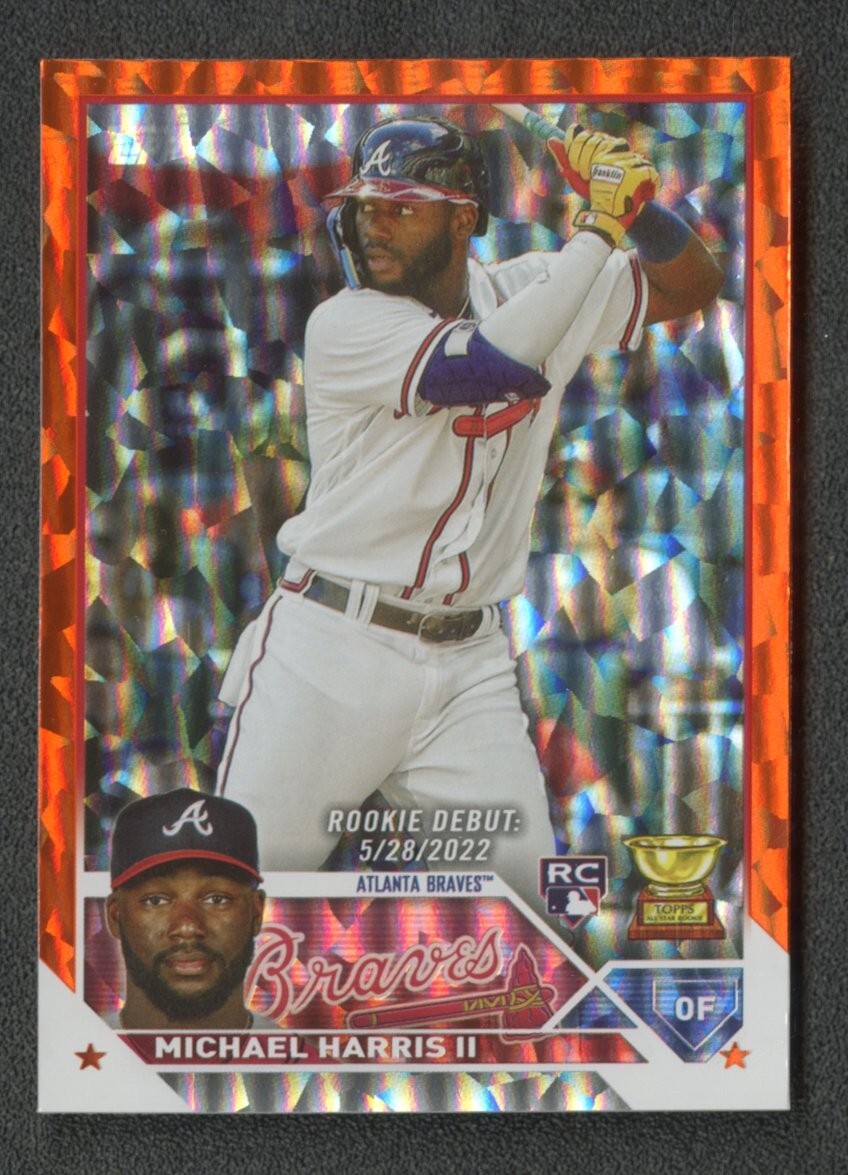 2023 Topps Update Baseball Michael Harris II Orange Foilboard Rookie Debut /299